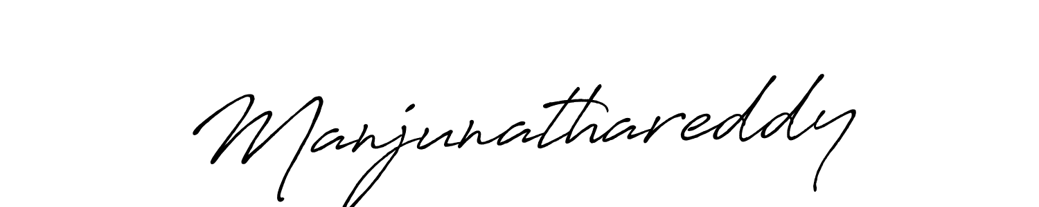 Also we have Manjunathareddy name is the best signature style. Create professional handwritten signature collection using Antro_Vectra_Bolder autograph style. Manjunathareddy signature style 7 images and pictures png