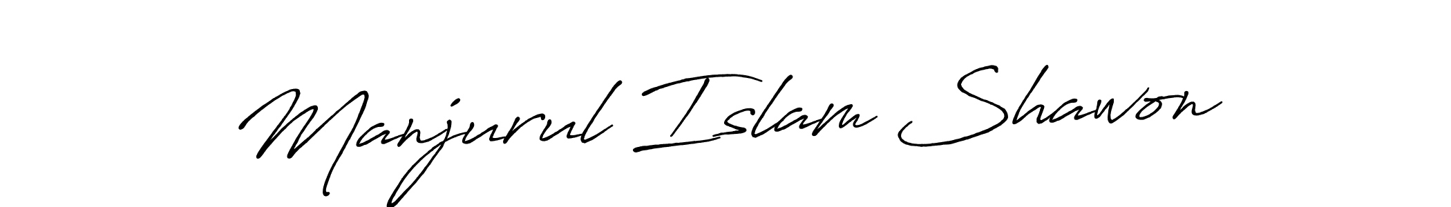 Also we have Manjurul Islam Shawon name is the best signature style. Create professional handwritten signature collection using Antro_Vectra_Bolder autograph style. Manjurul Islam Shawon signature style 7 images and pictures png