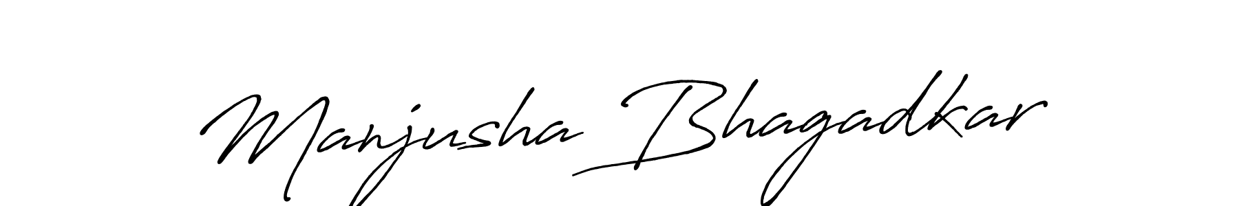 How to make Manjusha Bhagadkar signature? Antro_Vectra_Bolder is a professional autograph style. Create handwritten signature for Manjusha Bhagadkar name. Manjusha Bhagadkar signature style 7 images and pictures png