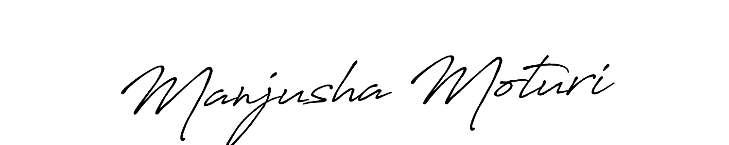 It looks lik you need a new signature style for name Manjusha Moturi. Design unique handwritten (Antro_Vectra_Bolder) signature with our free signature maker in just a few clicks. Manjusha Moturi signature style 7 images and pictures png