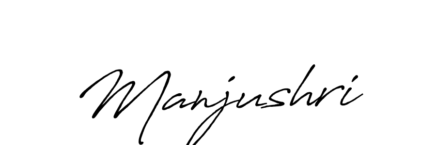 Make a beautiful signature design for name Manjushri. With this signature (Antro_Vectra_Bolder) style, you can create a handwritten signature for free. Manjushri signature style 7 images and pictures png