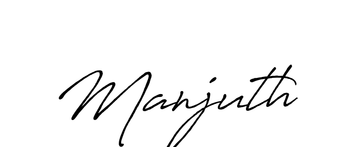 It looks lik you need a new signature style for name Manjuth. Design unique handwritten (Antro_Vectra_Bolder) signature with our free signature maker in just a few clicks. Manjuth signature style 7 images and pictures png