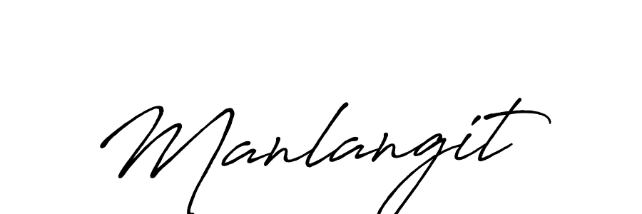 Make a beautiful signature design for name Manlangit. With this signature (Antro_Vectra_Bolder) style, you can create a handwritten signature for free. Manlangit signature style 7 images and pictures png