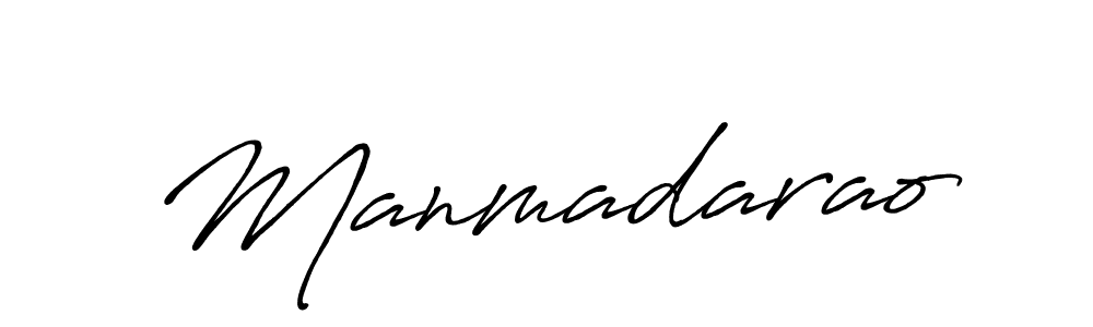 Make a beautiful signature design for name Manmadarao. With this signature (Antro_Vectra_Bolder) style, you can create a handwritten signature for free. Manmadarao signature style 7 images and pictures png