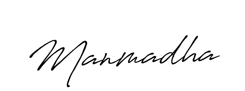 Make a beautiful signature design for name Manmadha. With this signature (Antro_Vectra_Bolder) style, you can create a handwritten signature for free. Manmadha signature style 7 images and pictures png