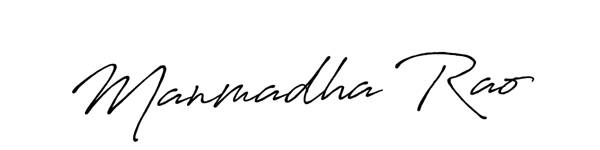 Also You can easily find your signature by using the search form. We will create Manmadha Rao name handwritten signature images for you free of cost using Antro_Vectra_Bolder sign style. Manmadha Rao signature style 7 images and pictures png