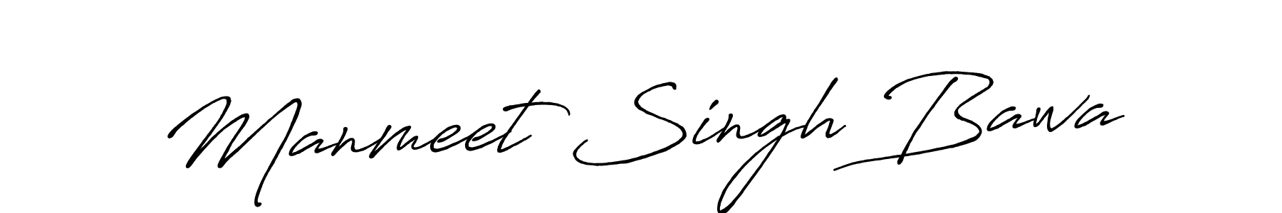 Make a beautiful signature design for name Manmeet Singh Bawa. With this signature (Antro_Vectra_Bolder) style, you can create a handwritten signature for free. Manmeet Singh Bawa signature style 7 images and pictures png