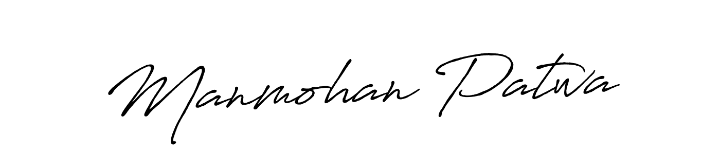 Create a beautiful signature design for name Manmohan Patwa. With this signature (Antro_Vectra_Bolder) fonts, you can make a handwritten signature for free. Manmohan Patwa signature style 7 images and pictures png