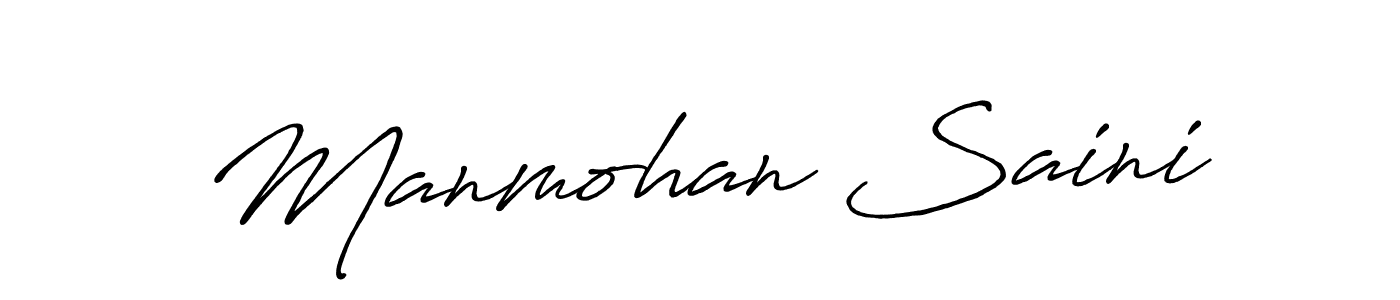 Manmohan Saini stylish signature style. Best Handwritten Sign (Antro_Vectra_Bolder) for my name. Handwritten Signature Collection Ideas for my name Manmohan Saini. Manmohan Saini signature style 7 images and pictures png
