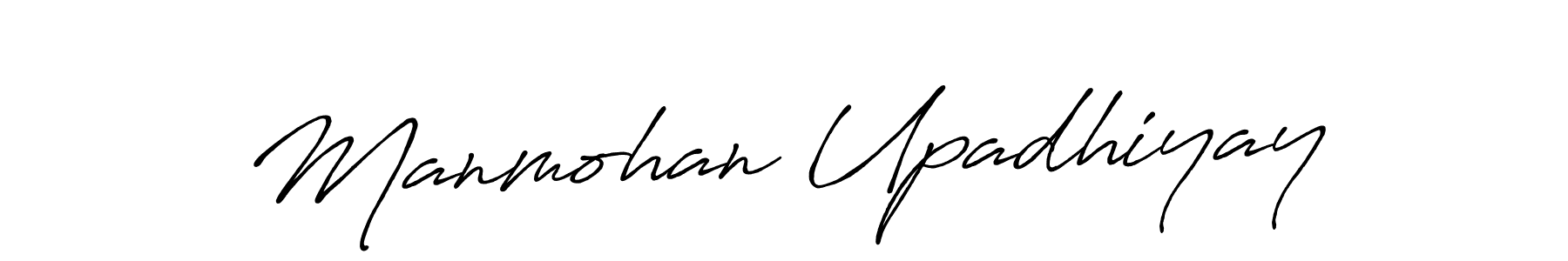 Design your own signature with our free online signature maker. With this signature software, you can create a handwritten (Antro_Vectra_Bolder) signature for name Manmohan Upadhiyay. Manmohan Upadhiyay signature style 7 images and pictures png