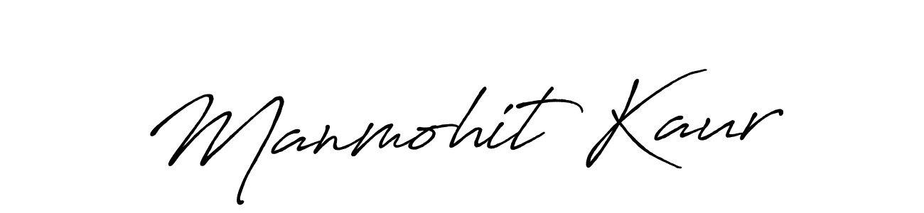 Use a signature maker to create a handwritten signature online. With this signature software, you can design (Antro_Vectra_Bolder) your own signature for name Manmohit Kaur. Manmohit Kaur signature style 7 images and pictures png