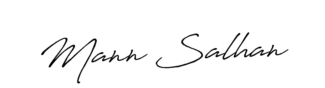 Make a beautiful signature design for name Mann Salhan. Use this online signature maker to create a handwritten signature for free. Mann Salhan signature style 7 images and pictures png