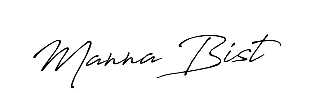 Make a beautiful signature design for name Manna Bist. Use this online signature maker to create a handwritten signature for free. Manna Bist signature style 7 images and pictures png