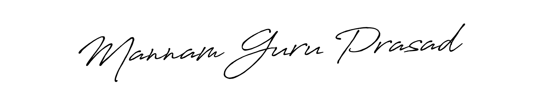 Make a beautiful signature design for name Mannam Guru Prasad. With this signature (Antro_Vectra_Bolder) style, you can create a handwritten signature for free. Mannam Guru Prasad signature style 7 images and pictures png
