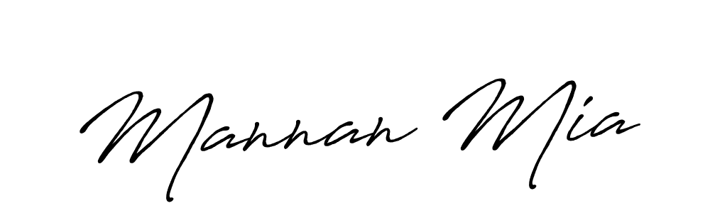 Make a beautiful signature design for name Mannan Mia. With this signature (Antro_Vectra_Bolder) style, you can create a handwritten signature for free. Mannan Mia signature style 7 images and pictures png