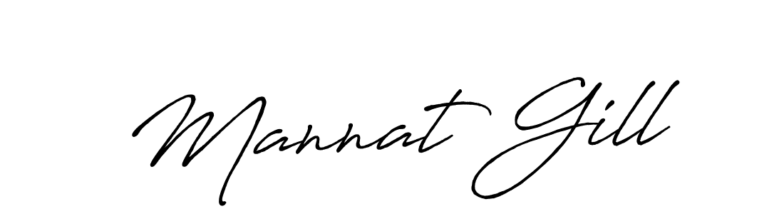 It looks lik you need a new signature style for name Mannat Gill. Design unique handwritten (Antro_Vectra_Bolder) signature with our free signature maker in just a few clicks. Mannat Gill signature style 7 images and pictures png
