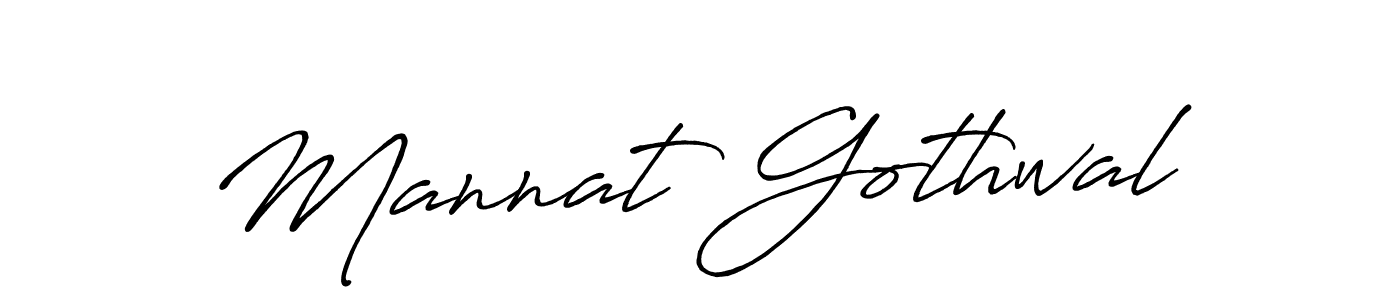 How to make Mannat Gothwal name signature. Use Antro_Vectra_Bolder style for creating short signs online. This is the latest handwritten sign. Mannat Gothwal signature style 7 images and pictures png