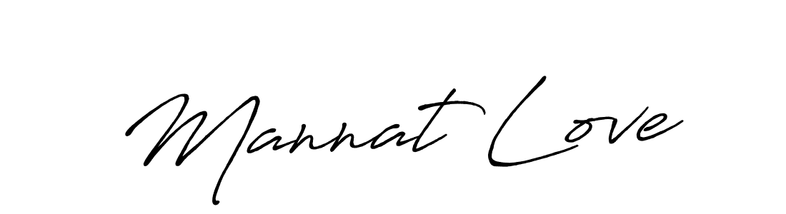 Design your own signature with our free online signature maker. With this signature software, you can create a handwritten (Antro_Vectra_Bolder) signature for name Mannat Love. Mannat Love signature style 7 images and pictures png
