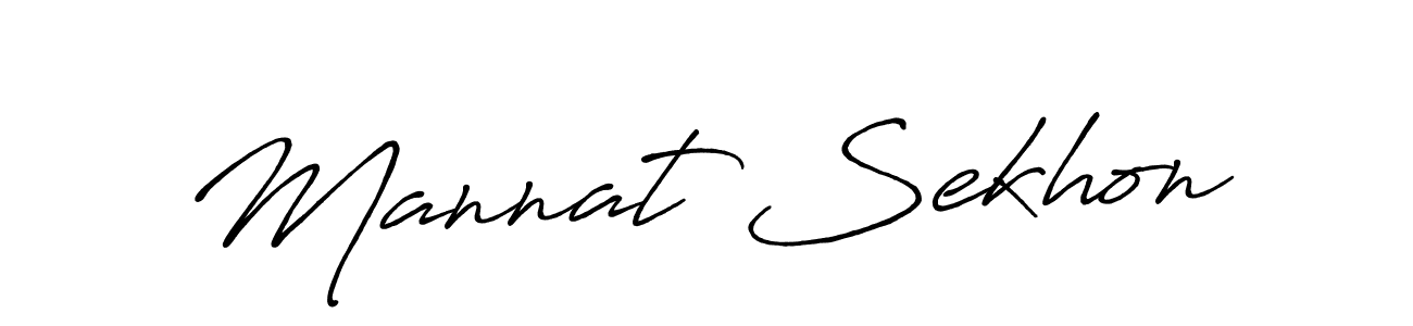 Also we have Mannat Sekhon name is the best signature style. Create professional handwritten signature collection using Antro_Vectra_Bolder autograph style. Mannat Sekhon signature style 7 images and pictures png