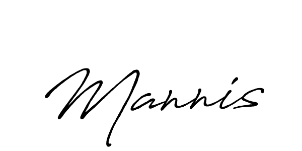 Make a beautiful signature design for name Mannis. With this signature (Antro_Vectra_Bolder) style, you can create a handwritten signature for free. Mannis signature style 7 images and pictures png