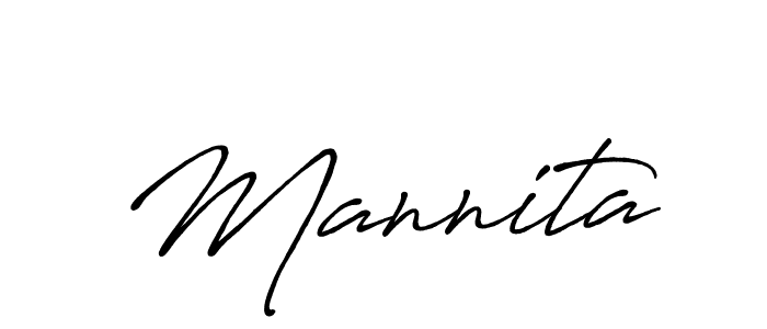 Make a beautiful signature design for name Mannita. With this signature (Antro_Vectra_Bolder) style, you can create a handwritten signature for free. Mannita signature style 7 images and pictures png