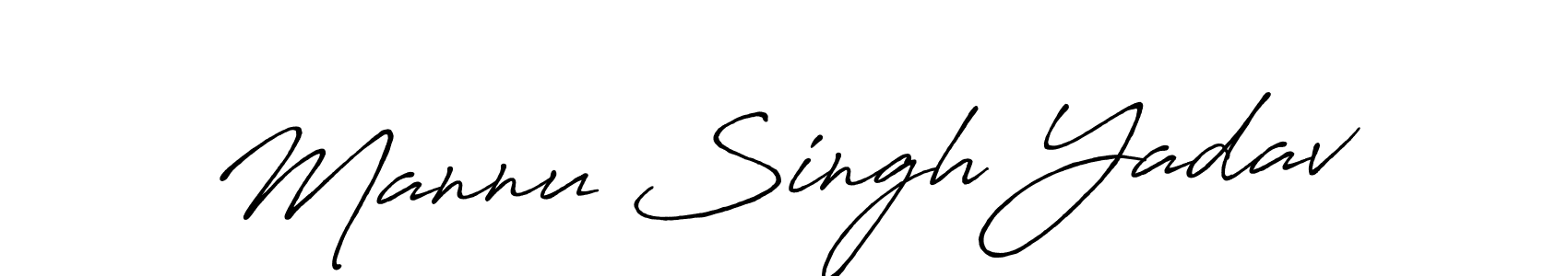 Mannu Singh Yadav stylish signature style. Best Handwritten Sign (Antro_Vectra_Bolder) for my name. Handwritten Signature Collection Ideas for my name Mannu Singh Yadav. Mannu Singh Yadav signature style 7 images and pictures png