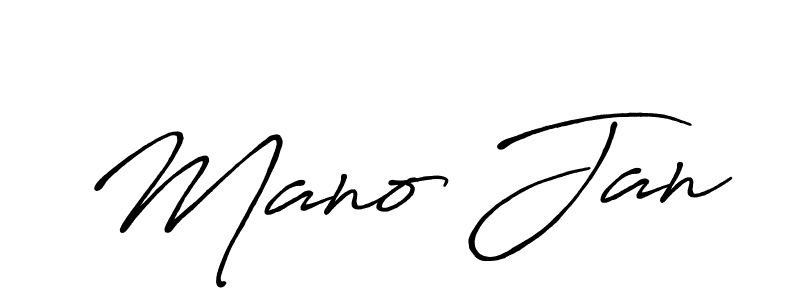 Also we have Mano Jan name is the best signature style. Create professional handwritten signature collection using Antro_Vectra_Bolder autograph style. Mano Jan signature style 7 images and pictures png