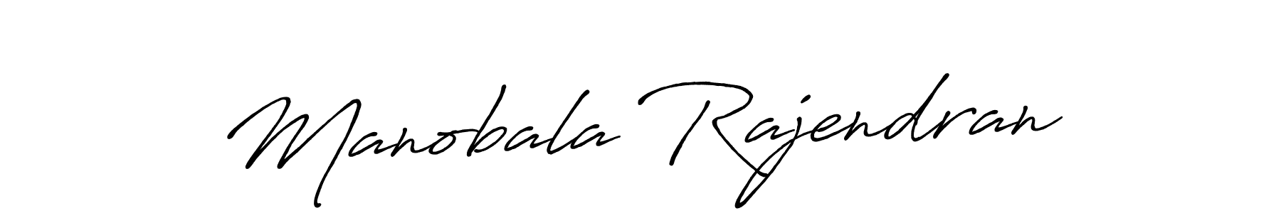 How to make Manobala Rajendran name signature. Use Antro_Vectra_Bolder style for creating short signs online. This is the latest handwritten sign. Manobala Rajendran signature style 7 images and pictures png