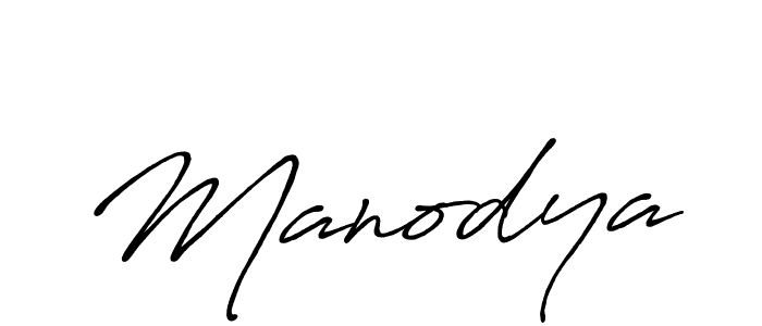 Use a signature maker to create a handwritten signature online. With this signature software, you can design (Antro_Vectra_Bolder) your own signature for name Manodya. Manodya signature style 7 images and pictures png