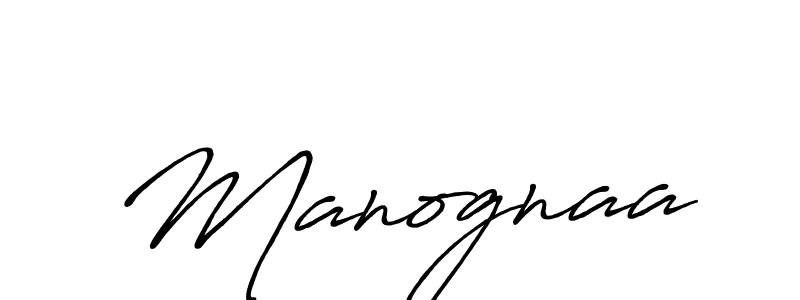 Create a beautiful signature design for name Manognaa. With this signature (Antro_Vectra_Bolder) fonts, you can make a handwritten signature for free. Manognaa signature style 7 images and pictures png