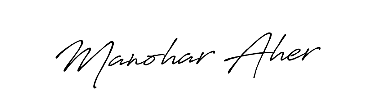 Once you've used our free online signature maker to create your best signature Antro_Vectra_Bolder style, it's time to enjoy all of the benefits that Manohar Aher name signing documents. Manohar Aher signature style 7 images and pictures png