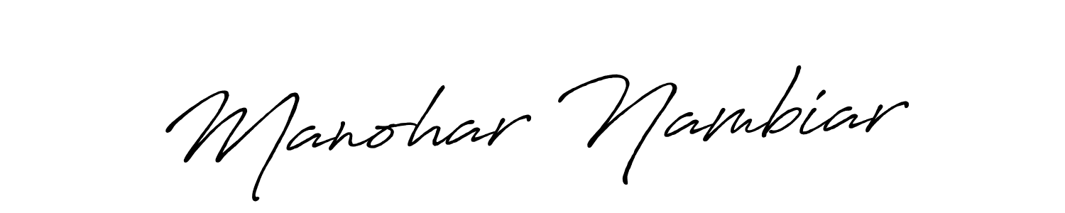 It looks lik you need a new signature style for name Manohar Nambiar. Design unique handwritten (Antro_Vectra_Bolder) signature with our free signature maker in just a few clicks. Manohar Nambiar signature style 7 images and pictures png