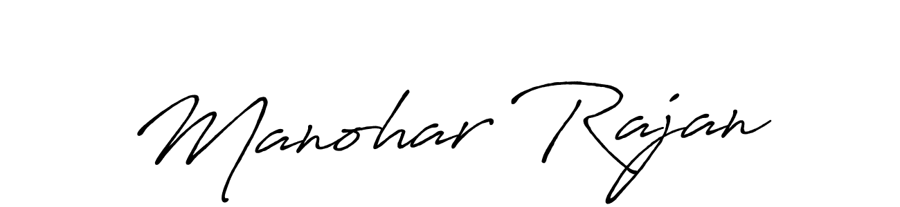 Use a signature maker to create a handwritten signature online. With this signature software, you can design (Antro_Vectra_Bolder) your own signature for name Manohar Rajan. Manohar Rajan signature style 7 images and pictures png