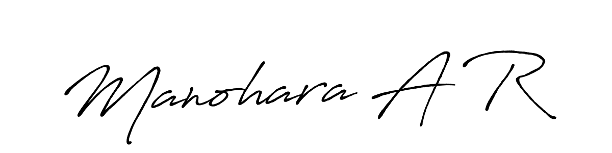 Similarly Antro_Vectra_Bolder is the best handwritten signature design. Signature creator online .You can use it as an online autograph creator for name Manohara A R. Manohara A R signature style 7 images and pictures png