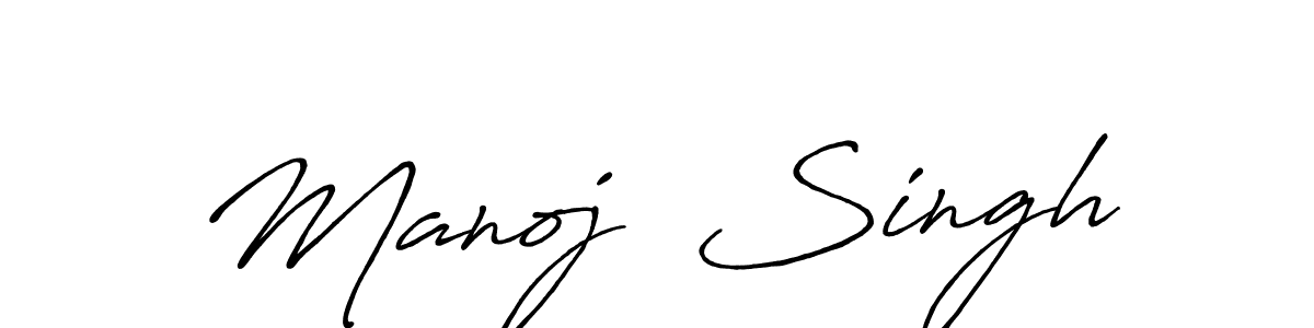 Design your own signature with our free online signature maker. With this signature software, you can create a handwritten (Antro_Vectra_Bolder) signature for name Manoj  Singh. Manoj  Singh signature style 7 images and pictures png