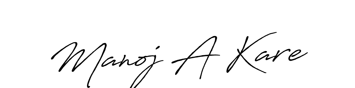 Design your own signature with our free online signature maker. With this signature software, you can create a handwritten (Antro_Vectra_Bolder) signature for name Manoj A Kare. Manoj A Kare signature style 7 images and pictures png