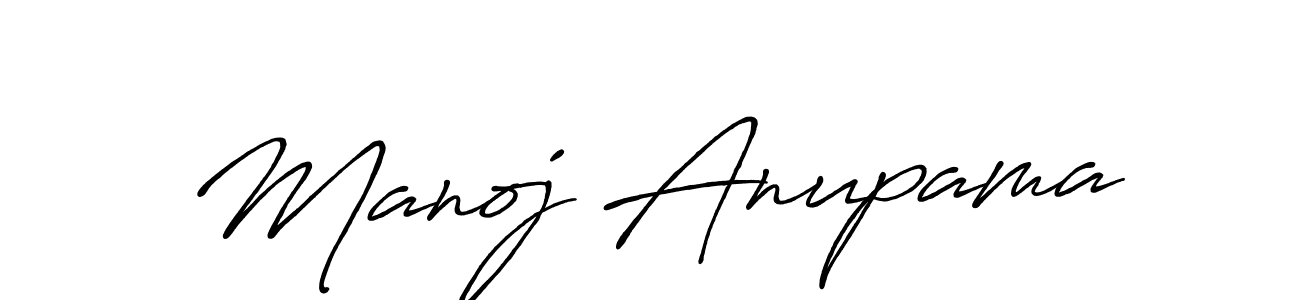 Antro_Vectra_Bolder is a professional signature style that is perfect for those who want to add a touch of class to their signature. It is also a great choice for those who want to make their signature more unique. Get Manoj Anupama name to fancy signature for free. Manoj Anupama signature style 7 images and pictures png