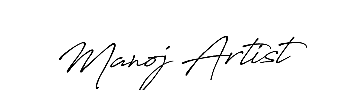 Design your own signature with our free online signature maker. With this signature software, you can create a handwritten (Antro_Vectra_Bolder) signature for name Manoj Artist. Manoj Artist signature style 7 images and pictures png