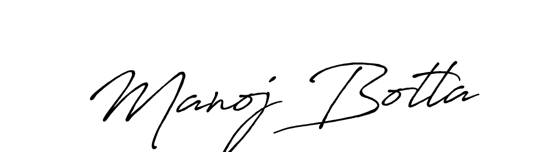 Make a beautiful signature design for name Manoj Botla. With this signature (Antro_Vectra_Bolder) style, you can create a handwritten signature for free. Manoj Botla signature style 7 images and pictures png