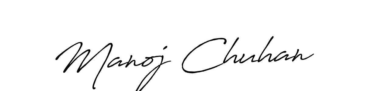 Manoj Chuhan stylish signature style. Best Handwritten Sign (Antro_Vectra_Bolder) for my name. Handwritten Signature Collection Ideas for my name Manoj Chuhan. Manoj Chuhan signature style 7 images and pictures png