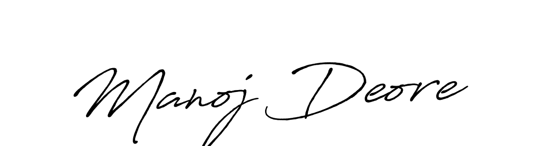 Design your own signature with our free online signature maker. With this signature software, you can create a handwritten (Antro_Vectra_Bolder) signature for name Manoj Deore. Manoj Deore signature style 7 images and pictures png