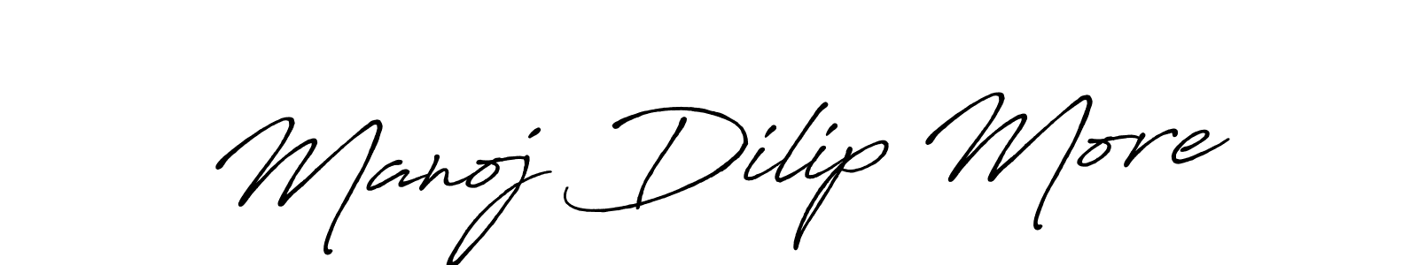 You can use this online signature creator to create a handwritten signature for the name Manoj Dilip More. This is the best online autograph maker. Manoj Dilip More signature style 7 images and pictures png
