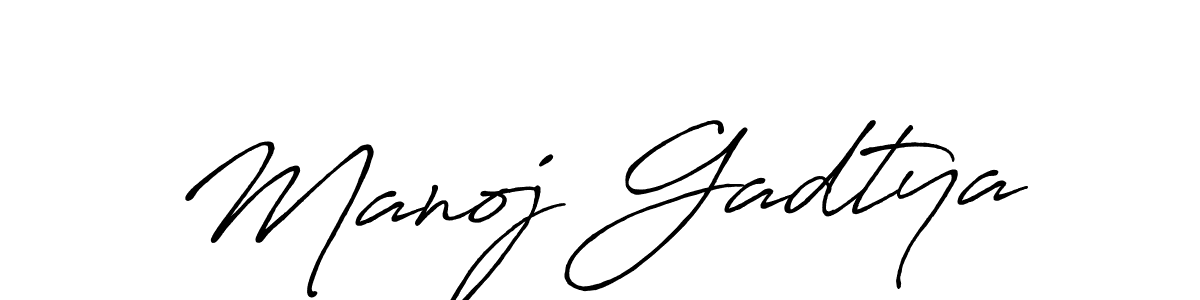 Antro_Vectra_Bolder is a professional signature style that is perfect for those who want to add a touch of class to their signature. It is also a great choice for those who want to make their signature more unique. Get Manoj Gadtya name to fancy signature for free. Manoj Gadtya signature style 7 images and pictures png