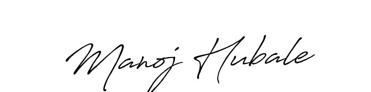 Create a beautiful signature design for name Manoj Hubale. With this signature (Antro_Vectra_Bolder) fonts, you can make a handwritten signature for free. Manoj Hubale signature style 7 images and pictures png