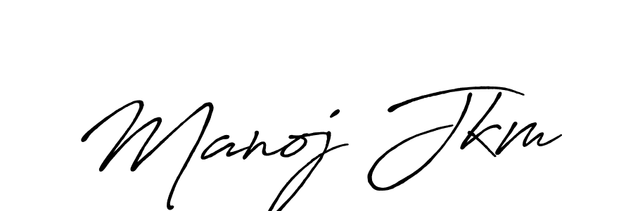 Design your own signature with our free online signature maker. With this signature software, you can create a handwritten (Antro_Vectra_Bolder) signature for name Manoj Jkm. Manoj Jkm signature style 7 images and pictures png