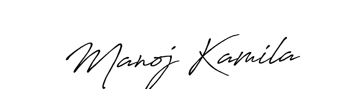 It looks lik you need a new signature style for name Manoj Kamila. Design unique handwritten (Antro_Vectra_Bolder) signature with our free signature maker in just a few clicks. Manoj Kamila signature style 7 images and pictures png