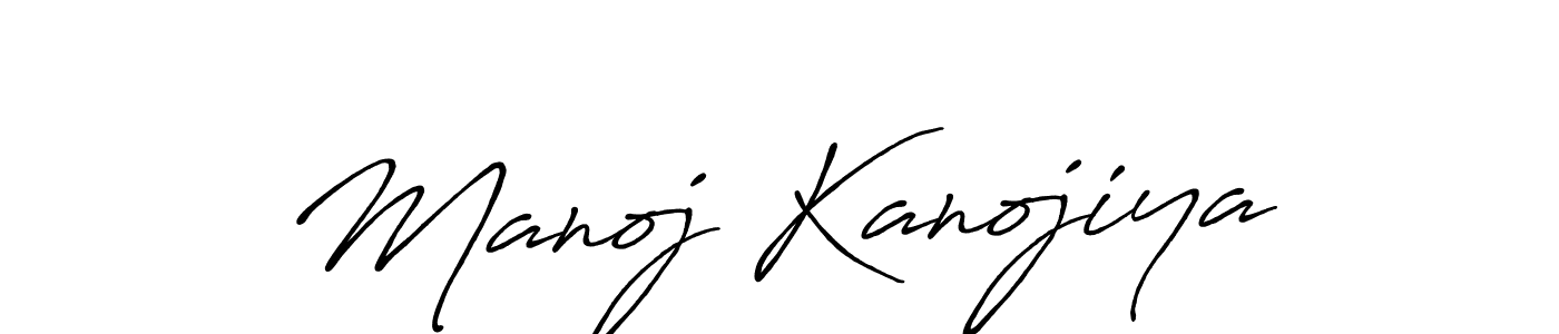 Use a signature maker to create a handwritten signature online. With this signature software, you can design (Antro_Vectra_Bolder) your own signature for name Manoj Kanojiya. Manoj Kanojiya signature style 7 images and pictures png