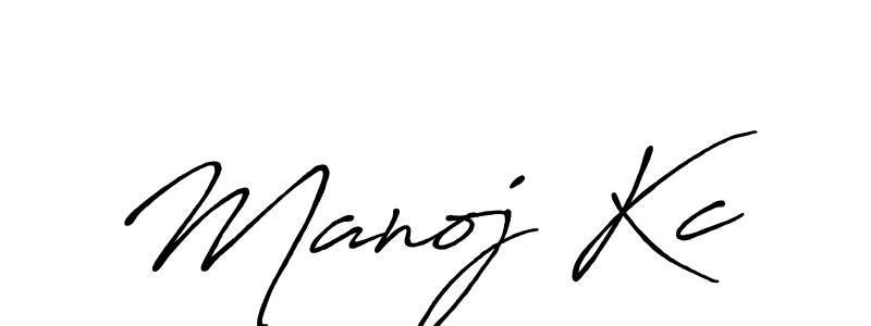 Create a beautiful signature design for name Manoj Kc. With this signature (Antro_Vectra_Bolder) fonts, you can make a handwritten signature for free. Manoj Kc signature style 7 images and pictures png