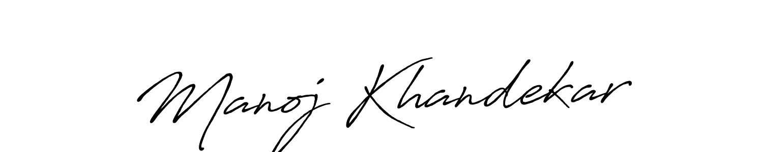 Manoj Khandekar stylish signature style. Best Handwritten Sign (Antro_Vectra_Bolder) for my name. Handwritten Signature Collection Ideas for my name Manoj Khandekar. Manoj Khandekar signature style 7 images and pictures png