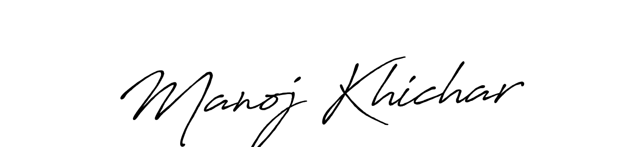 Make a beautiful signature design for name Manoj Khichar. Use this online signature maker to create a handwritten signature for free. Manoj Khichar signature style 7 images and pictures png